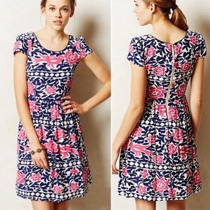 Maeve Floral Dress with Birds Peralta
